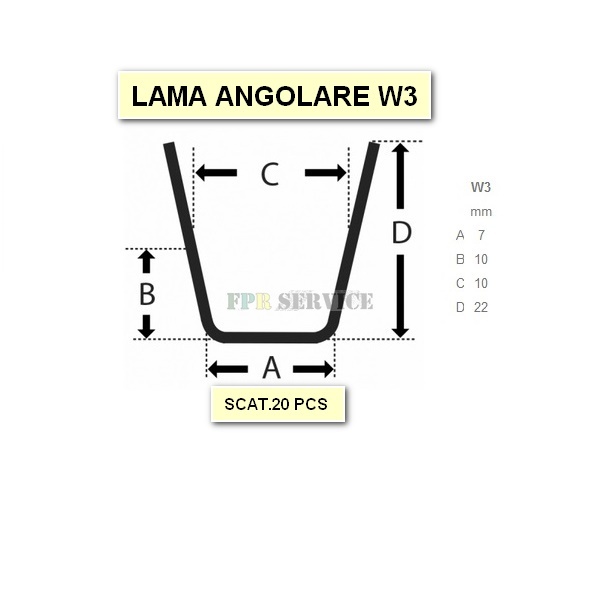 LAME PER RIGATORE W-3 (20 Pz)